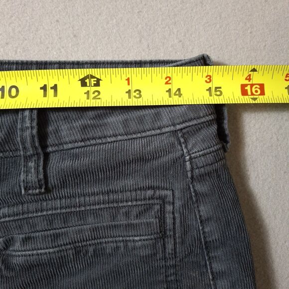 American Eagle Pants Womens 6 Gray Super Hi Rise Flare Corduroy Stretch Leg - Picture 6 of 11